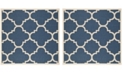 Safavieh Courtyard Navy and Beige 6'7" x 6'7" Sisal Weave Square Area Rug